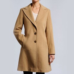 Larry Levine Women's Petite Classic Camelhair Coat