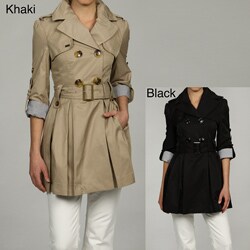 Miss Sixty Women's Roll Sleeve Trench Coat