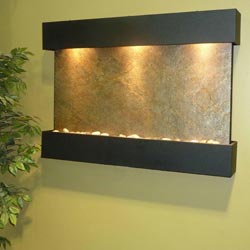 Adagio Reflection Creek Black Finish Wall-mounted Water Feature