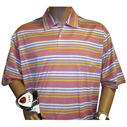 Harry Vardon Men's Striped Triple Mercerized Golf Polo Shirt