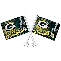 Green Bay Packers Super Bowl Champion Car Flag