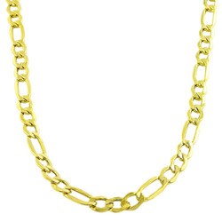 10k Yellow Gold Figaro Necklace (7.4 mm)