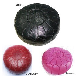 Leather Contemporary Ottoman (Morocco)