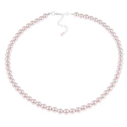Crystale Silvertone Pink Faux Pearl 20-inch Necklace