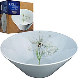 Corelle LifeStyles Collection White Flower Serving Bowl