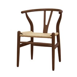 Wishbone Dark brown Wood Y Chair