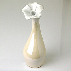 Porcelain Pearl Cream Flower Vase