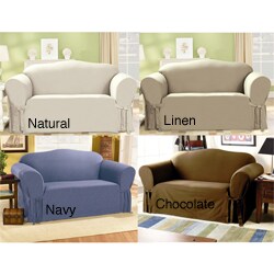 Cotton Duck Loveseat Slipcover