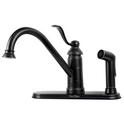 Price Pfister Portland Tuscan Bronze Kitchen Faucet with Spray 