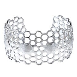 La Preciosa Sterling Silver Honeycomb Bangle