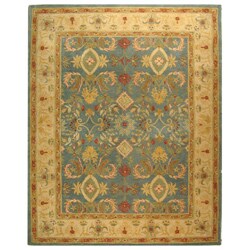 Handmade Legacy Light Blue Wool Rug (12' x 18')