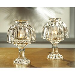 Crystal Clear Alexandria Tea Lamps (Set of 2)