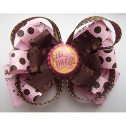 Lil Sweety's Bowtique Lil' Cowgirl Bottle Cap Hair Bow 