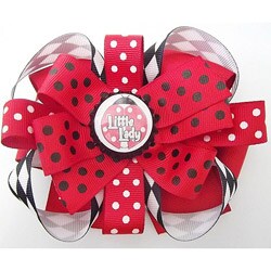 Lil Sweety's Bowtique Ladybug Bottle Cap Hair Bow 