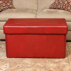 Nottingham Red Foldable Storage Ottoman