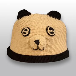 Hand Crocheted Cotton Toddler Bear Hat (Indonesia)
