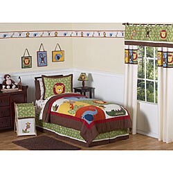 Jungle Time 4-piece Twin-size Bedding Set 