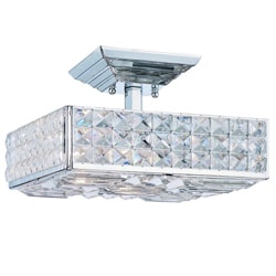 Chelsea 3-light Polished Chrome Finish Semi-flush Mount