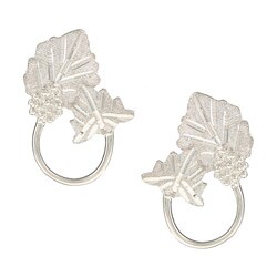 Black Hills Silver Grape Leaves and Loop Earrings