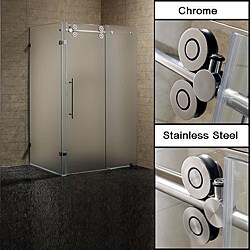 Vigo 36 x 48 Frameless 3/8-inch Frosted Right Shower Enclosure