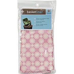Medium Basket Liner in Retro Dot Pink