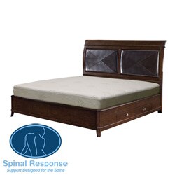 Spinal Response Aloe 8-inch King-size Smooth Top Memory Foam Mattress