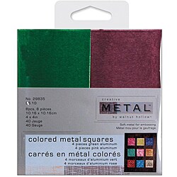 Walnut Hollow Pink and Green 4-inch Metal Squares (Pack of 8)
