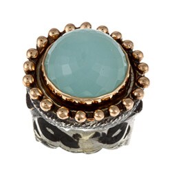 Byzantine  Jewelry Simulated Chalcedony Ring