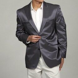 Sean John Men's 2-button Peak Lapel Purple Blazer