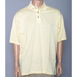 Aureus Men's Lemoncello Shadow Stripe Golf Polo