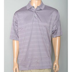 Aureus Men's Orchid Shadow Stripe Golf Polo