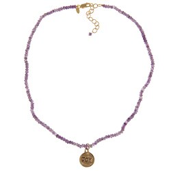 14k Gold over Sterling Silver Joy Amethyst Necklace 