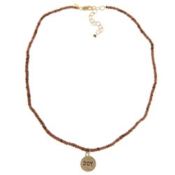 14k Gold over Sterling Silver 'Joy' Garnet Necklace 