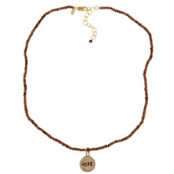 14k Gold over Sterling Silver 'Hope' Garnet Necklace 