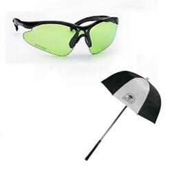 Tour Vision Club Cover Umbrella with Signature Series Sunglasses Combo