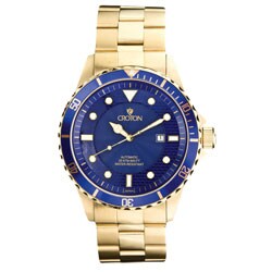 Croton Men's 23k Gold Plated Rugged Automatic Diver's Watch 