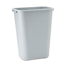 Rubbermaid Grey Soft Molded Plastic Wastebasket