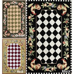 Hand-hooked Alexa Moroccan Rooster Checkered Wool Rug (7'6 x 9'6)