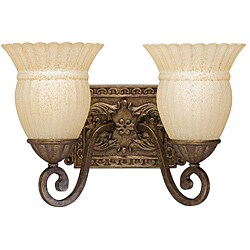 Traditional 2-light Bronze Wall Sconce