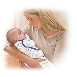 Summer Infant SwaddleMe Cotton Blanket in Boy Stripe