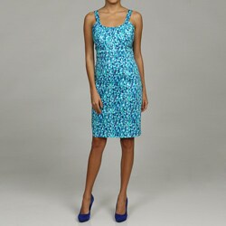 Calvin Klein Women's Pleated Waist Print Dress