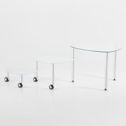 Zeema Triangle Functional 3-tier Coffee Table 