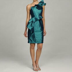 Jessica Simpson Women's One-shoulder Rosette Dress