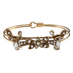 Sweet Romance Vintage Crystal Victorian Flower Bracelet