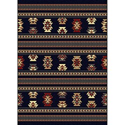 Impressions Wyome Navy Blue Area Rug (3'3 x 4'11)