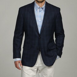 Arnold Brant Men's Windowpane Wool Slim-fit Sportcoat