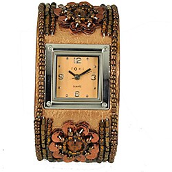 Foci Women's Handmade Brown Bangle Watch