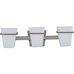 Nordic Brushed Nickel 3-light Bath Sconce
