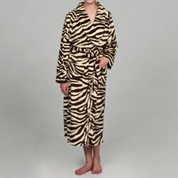 Women's Zebra Print Microluxe Bath Robe