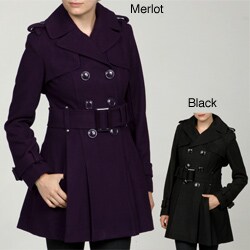 Miss Sixty Women's Double-Breasted Wool Coat FINAL SALE
